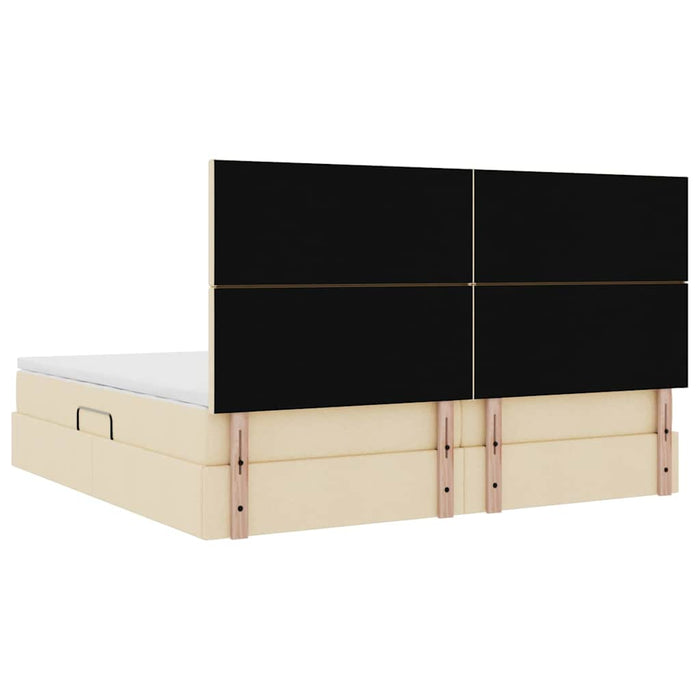 Pat cu saltea și spațiu de depozitare Creme 200 x 200 cm - WALTI WALTI