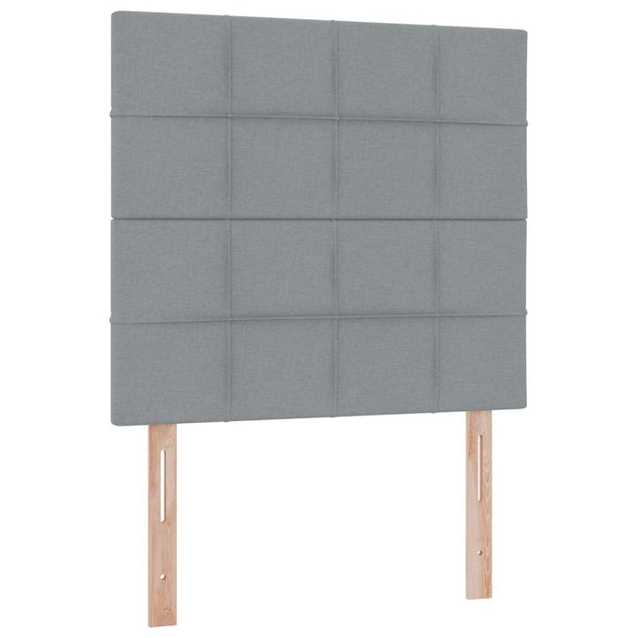Pat cu saltea și spațiu de depozitare Gri deschis 100 x 200 cm - WALTI WALTI