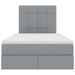 Pat cu storage Gri deschis 120 x 190 cm Piele artificială - WALTI WALTI