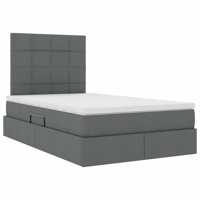 Pat cu storage Gri închis 120 x 190 cm Piele artificială - WALTI WALTI