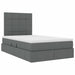 Pat cu storage Gri închis 120 x 190 cm Piele artificială - WALTI WALTI