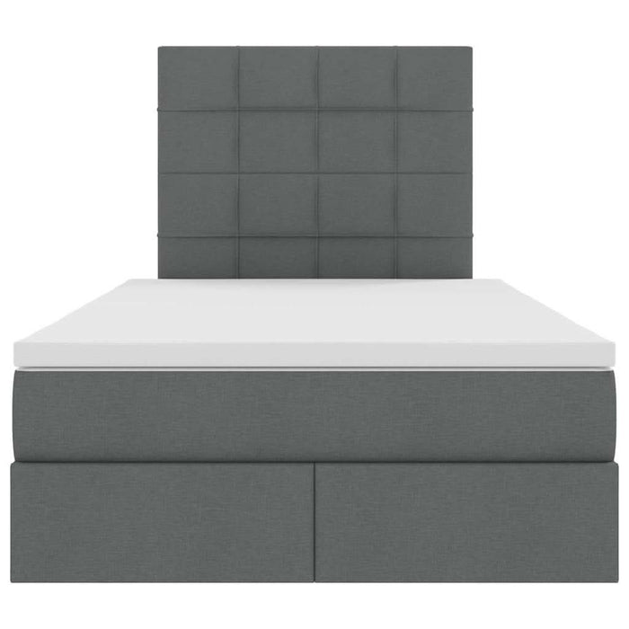 Pat cu storage Gri închis 120 x 190 cm Piele artificială - WALTI WALTI