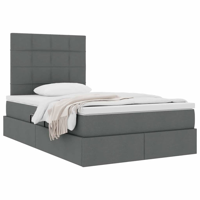 Pat cu storage Gri închis 120 x 190 cm Piele artificială - WALTI WALTI