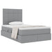 Pat cu storage Gri deschis 120 x 200 cm Piele artificială - WALTI WALTI