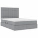 Pat cu storage Gri deschis 140 x 190 cm Piele artificială - WALTI WALTI