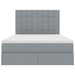 Pat cu storage Gri deschis 140 x 190 cm Piele artificială - WALTI WALTI