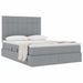 Pat cu storage Gri deschis 140 x 190 cm Piele artificială - WALTI WALTI