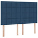 Pat cu storage albastru 140 x 190 cm Piele artificială - WALTI WALTI