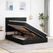 Pat cu storage cu saltea Negru 140 x 200 cm Piele artificială - WALTI WALTI