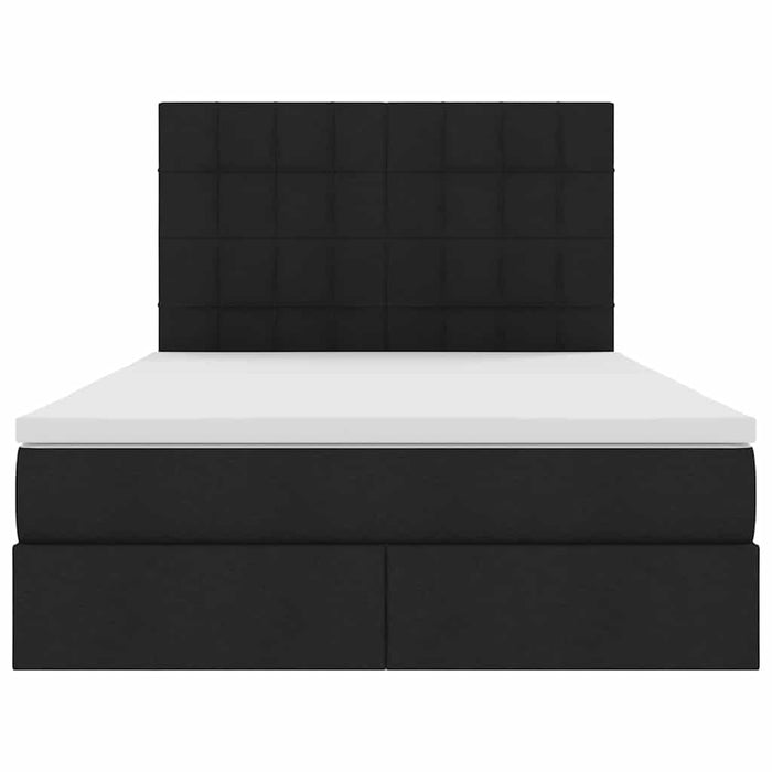 Pat cu storage cu saltea Negru 140 x 200 cm Piele artificială - WALTI WALTI