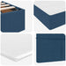 Pat cu storage albastru 140 x 200 cm Piele artificială - WALTI WALTI