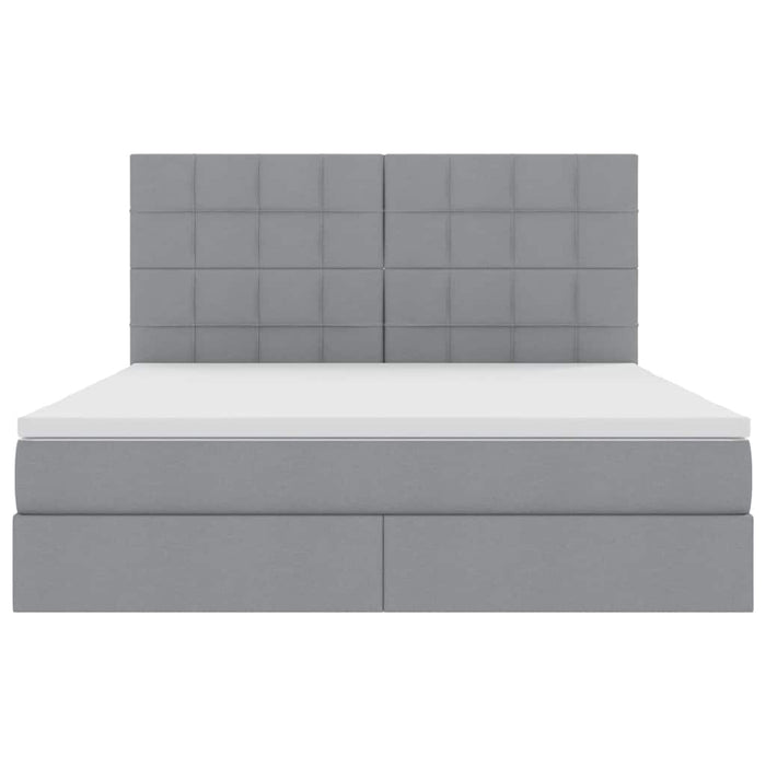 Pat cu storage Gri deschis 160 x 200 cm Piele artificială - WALTI WALTI