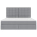 Pat cu storage Gri deschis 160 x 200 cm Piele artificială - WALTI WALTI