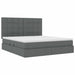 Pat cu storage Gri închis 160 x 200 cm Piele artificială - WALTI WALTI