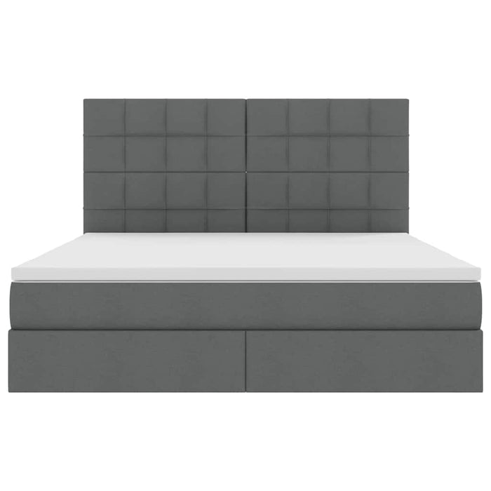 Pat cu saltea și spațiu de depozitare Gri închis 180 x 200 cm - WALTI WALTI
