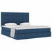 Pat cu storage albastru 180 x 200 cm Piele artificială - WALTI WALTI