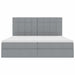 Pat cu storage Gri deschis 200 x 200 cm Piele artificială - WALTI WALTI
