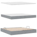 Pat cu storage Gri deschis 200 x 200 cm Piele artificială - WALTI WALTI
