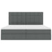 Pat cu storage Gri închis 200 x 200 cm Piele artificială - WALTI WALTI