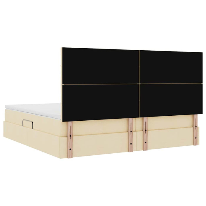 Pat cu saltea și spațiu de depozitare Creme 200 x 200 cm - WALTI WALTI