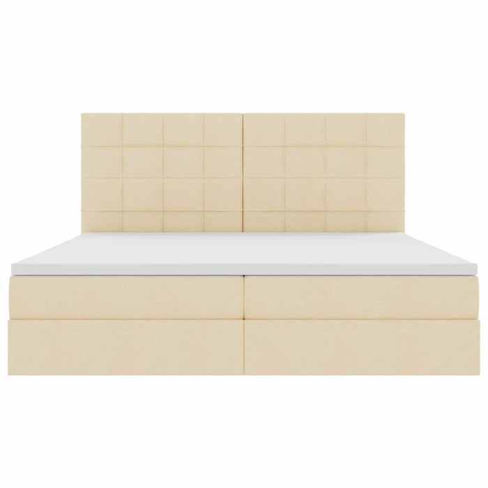 Pat cu saltea și spațiu de depozitare Creme 200 x 200 cm - WALTI WALTI