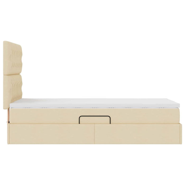 Pat cu saltea și spațiu de depozitare Creme 90 x 190 cm - WALTI WALTI