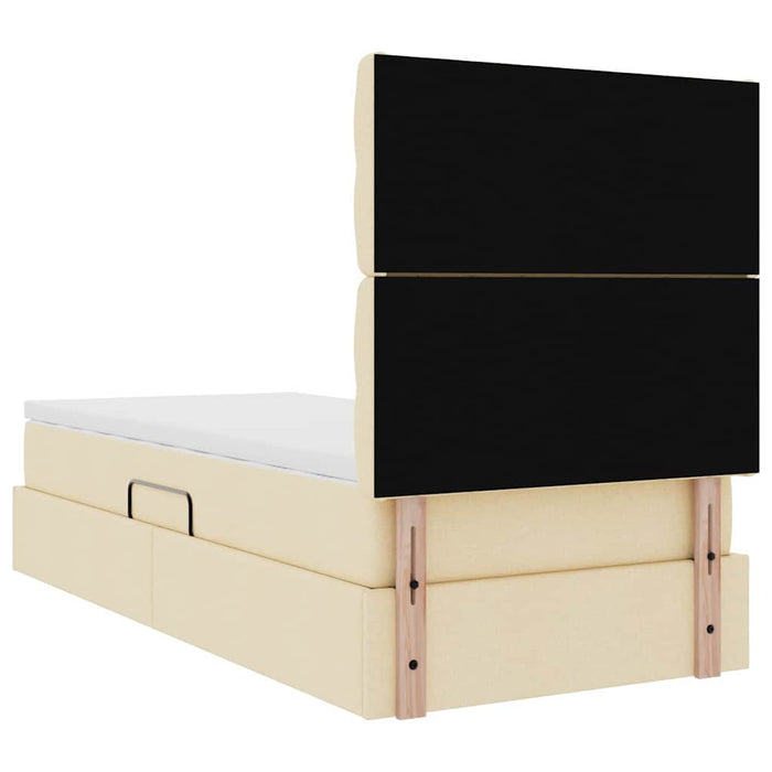 Pat cu saltea și spațiu de depozitare Creme 90 x 200 cm - WALTI WALTI