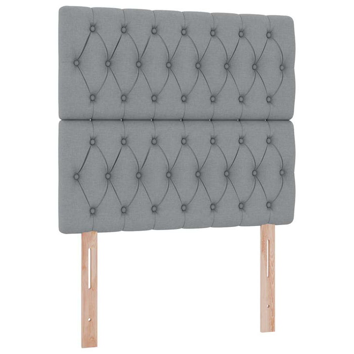 Pat cu saltea și spațiu de depozitare Gri deschis 100 x 200 cm - WALTI WALTI