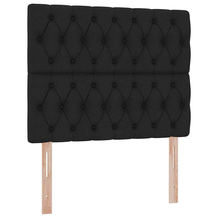 Pat cu storage cu saltea Negru 120 x 200 cm Piele artificială - WALTI WALTI