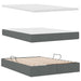 Pat cu storage Gri închis 140 x 190 cm Piele artificială - WALTI WALTI