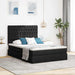 Pat cu storage cu saltea Negru 140 x 190 cm Piele artificială - WALTI WALTI