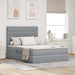 Pat cu storage Gri deschis 140 x 200 cm Piele artificială - WALTI WALTI