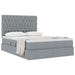 Pat cu storage Gri deschis 140 x 200 cm Piele artificială - WALTI WALTI