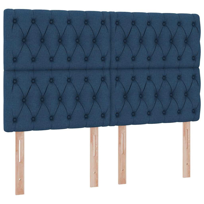 Pat cu saltea și spațiu de depozitare albastru 140 x 200 cm - WALTI WALTI