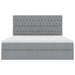 Pat cu storage Gri deschis 160 x 200 cm Piele artificială - WALTI WALTI