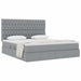 Pat cu storage Gri deschis 160 x 200 cm Piele artificială - WALTI WALTI