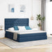 Pat cu storage albastru 160 x 200 cm Piele artificială - WALTI WALTI