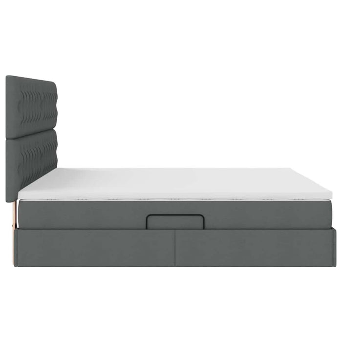 Pat cu storage Gri închis 180 x 200 cm Piele artificială - WALTI WALTI