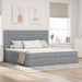 Pat cu storage Gri deschis 200 x 200 cm Piele artificială - WALTI WALTI