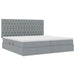 Pat cu storage Gri deschis 200 x 200 cm Piele artificială - WALTI WALTI
