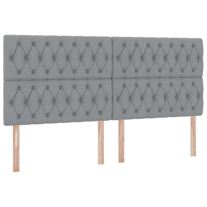 Pat cu storage Gri deschis 200 x 200 cm Piele artificială - WALTI WALTI