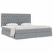Pat cu storage Gri deschis 200 x 200 cm Piele artificială - WALTI WALTI