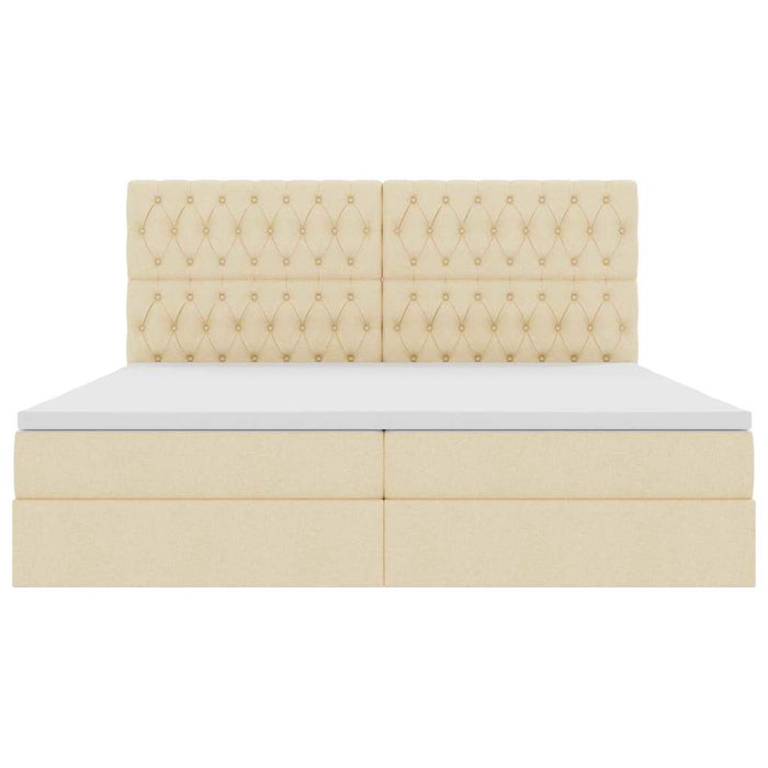 Pat cu saltea și spațiu de depozitare Creme 200 x 200 cm - WALTI WALTI