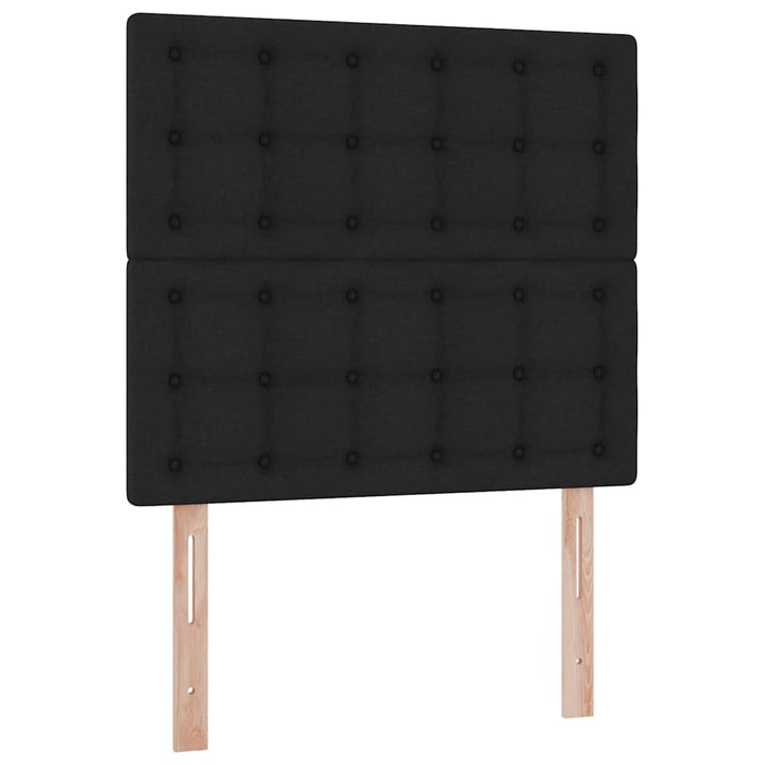 Pat cu saltea și spațiu de depozitare Negru 90 x 190 cm - WALTI WALTI