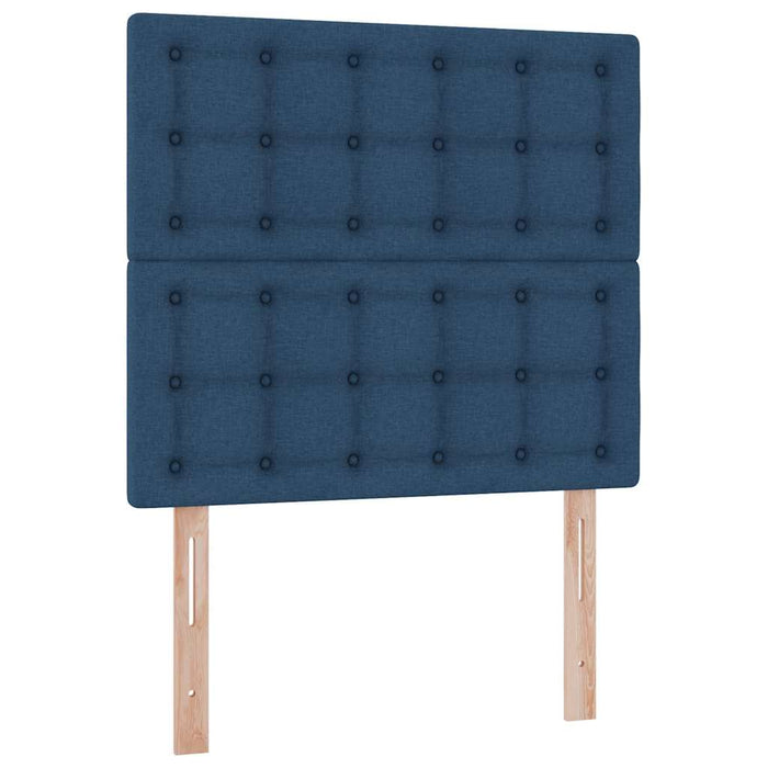 Pat cu saltea și spațiu de depozitare albastru 90 x 200 cm - WALTI WALTI