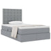 Pat cu storage Gri deschis 120 x 190 cm Piele artificială - WALTI WALTI