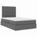 Pat cu storage Gri închis 120 x 190 cm Piele artificială - WALTI WALTI