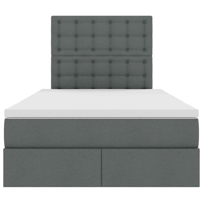 Pat cu storage Gri închis 120 x 190 cm Piele artificială - WALTI WALTI
