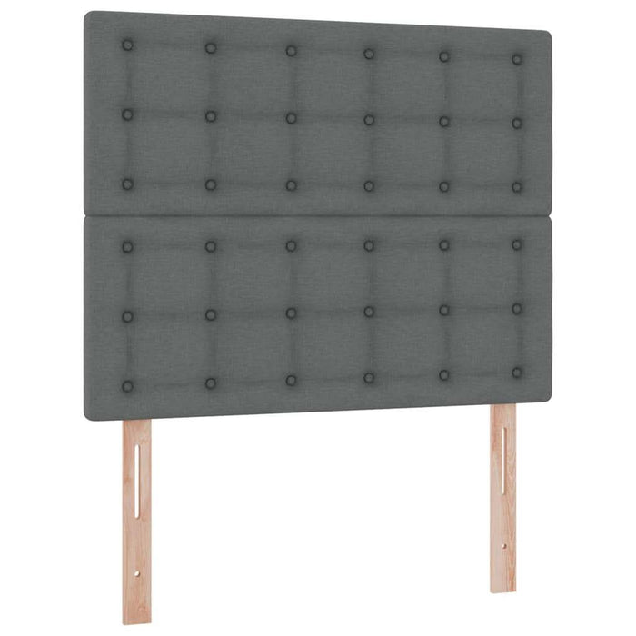 Pat cu storage Gri închis 120 x 190 cm Piele artificială - WALTI WALTI
