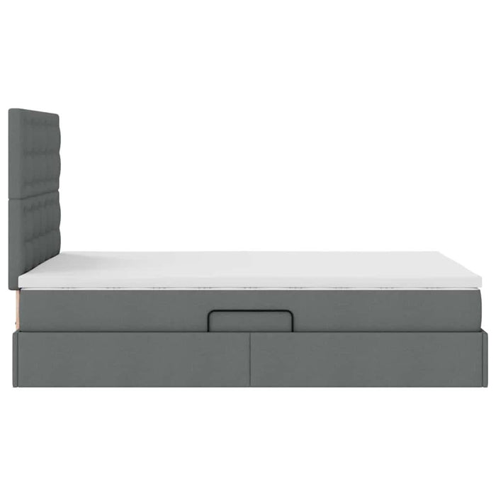 Pat cu storage Gri închis 120 x 190 cm Piele artificială - WALTI WALTI